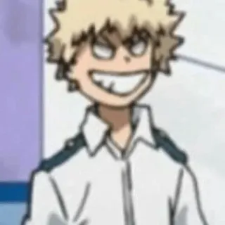 😁 Bakugo Katsuki My Hero Academia อนิเมะ, โกรธ, โรงเรียน, ฮีโร่ telegram sticker