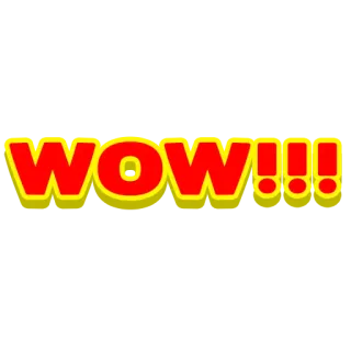 🤯 WOW!!! wow, exclamation, red, yellow telegram sticker