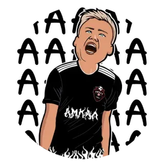 😫 AMKAA стикер, мультфильм, человек, AMKAA telegram sticker