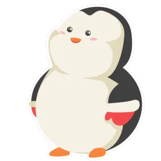 🐧 企鹅, 动物, 可爱, 卡通, 贴纸, 鸟 telegram sticker