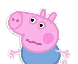 😨 Peppa Pig Cartoon, Varken, Peppa, Kinderen telegram sticker