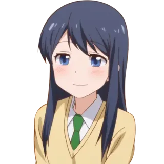 🙂 anime, girl, character, smile whatsapp sticker