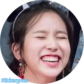 😝 Stickergram 顔, 女性, 笑い, 幸せ, 人, 笑顔 telegram sticker