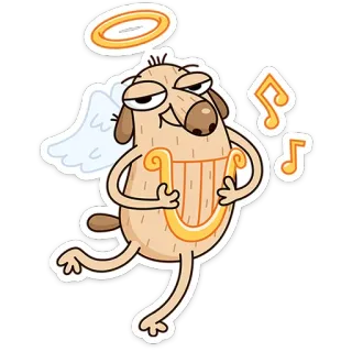 Пёс Дигги @TgSticker whatsapp stickers
