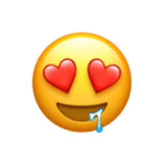 😍 Emoji, Liebe, Herzen, Sabbern, Smiley whatsapp sticker