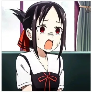 👨‍🦲 Kaguya Shinomiya Kaguya-sama: Love Is War 动漫, 女孩, 震惊, 辉夜大小姐想让我告白, 恋爱战争, 卡通 telegram sticker