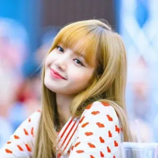 🦋 Lisa persona, mujer, sonriendo, kpop, cantante, lisa, blackpink telegram sticker