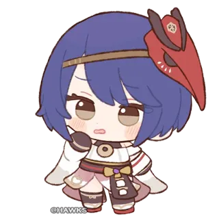 😳 @HAWKS chibi, anime, manga, cute telegram sticker