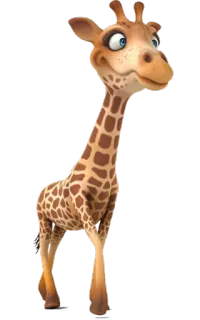 🙂 Giraffe, Cartoon, Tier, Zoo, Wildtier, Punkte, niedlich telegram sticker