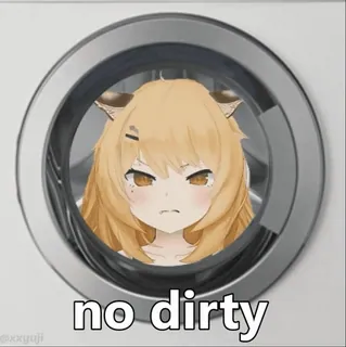 😷 no dirty Аниме, Стиральная машина, Чистый, Смешной, Мультфильм telegram sticker