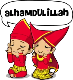 😇 ALHAMDULILLAH islam, muslim, anak-anak, alhamdulillah, doa, shalat telegram sticker