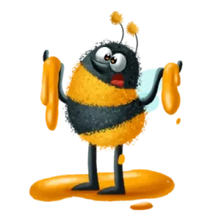 😚 пчела, мёд, мультфильм, животное, насекомое, милый, сладкий telegram sticker