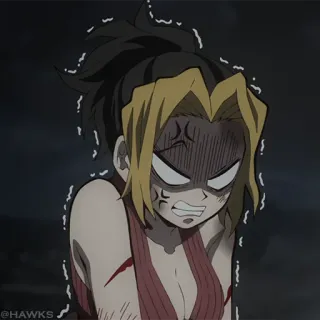 🏮 Mukago Demon Slayer bravo, anime, demônio, Demon Slayer whatsapp sticker