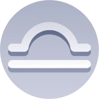♎ sterrenbeeld, weegschaal, astrologie, symbool telegram sticker