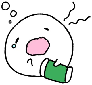 😪 пьяный, мультфильм, расстроенный, милый, круглый, алкоголь, выпивка whatsapp sticker