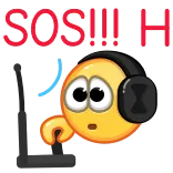🆘 SOSII H emoji, headphones, sosii, h whatsapp sticker