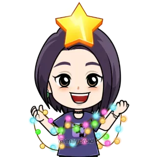 🎄 @maydroid star, person, cartoon, lights, character telegram sticker