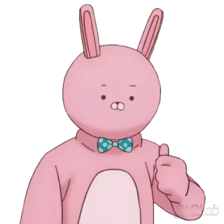 👍 rabbit, bunny, animal, cartoon, cute telegram sticker