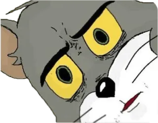 🤨 Tom Cat Tom and Jerry tom cat, tom and jerry, meme, reaction, shocked, concerned, cartoon, suspicious whatsapp sticker