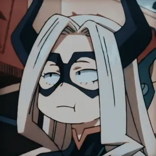 🍑 Mount Lady My Hero Academia Anime, Héroe, Mount Lady, My Hero Academia, Cansado, Expresión, Dibujo animado telegram sticker