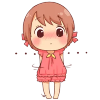 😶 アニメ, かわいい, 女の子, キュート, ちび telegram sticker