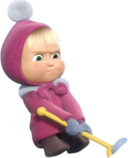 😤 Masha Masha and the Bear kartun, Masha, Masha dan Beruang, gadis, imut telegram sticker