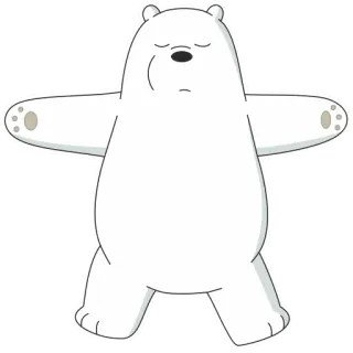 ❄ Ice Bear We Bare Bears Ice Bear, We Bare Bears, Мультфильм, Медведь, Животное, Смешной telegram sticker