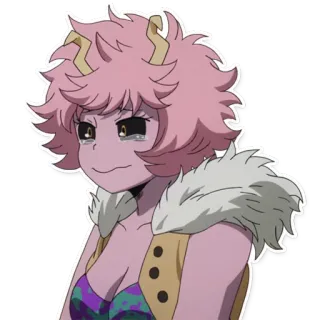 😭 Mina Ashido My Hero Academia anime, pink hair, mina ashido, my hero academia telegram sticker