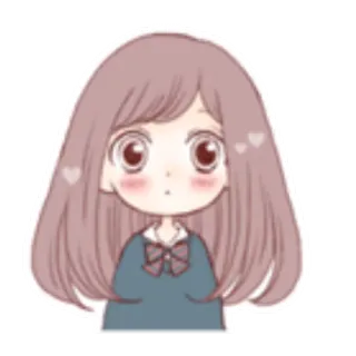 ✨ ragazza anime, carino, cartone animato, kawaii, adesivo telegram sticker