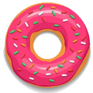 🍩 dona, sprinkles, dulce, comida, postre telegram sticker