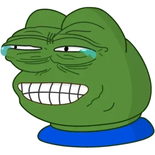 😂 Pepe the Frog meme, frog, Pepe, Internet meme, cartoon telegram sticker