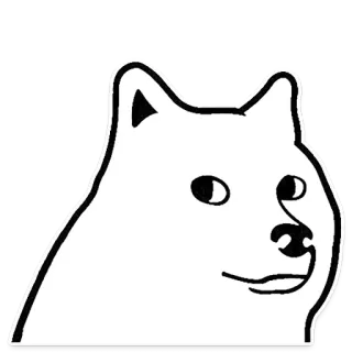 🐶 Doge หมา, มีม, โดจ, สัตว์, สัตว์เลี้ยง, ตลก telegram sticker