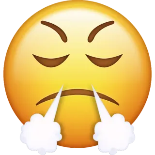 😤 emoji, angry, frustrated, mood, expression, steam, upset, icon telegram sticker