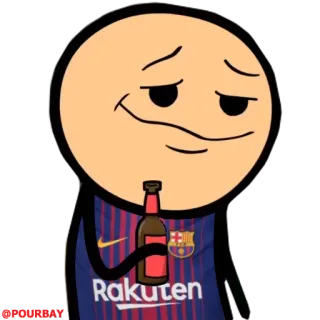 🍺 CYANIDE & HAPPINESS Cyanide and Happiness, カートゥーン, 棒人間, ビール, アルコール, 楽天, アメリカンフットボール, サッカー telegram sticker