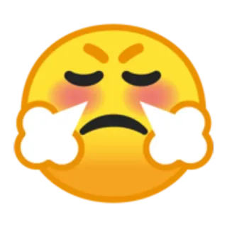 😤 emoji, angry, steaming, upset, frustrated telegram sticker