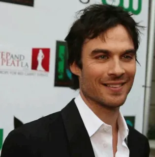 🥀 Ian Somerhalder actor, celebrity, man, portrait, smiling, person telegram sticker