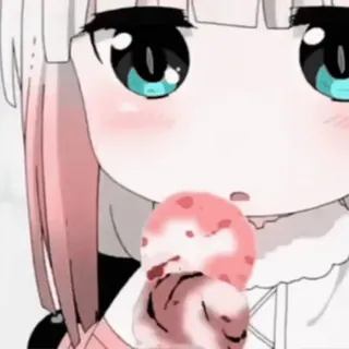 🍡 Anime, Słodkie, Kawaii, Lody, Dziewczyna, Kreskówka telegram sticker