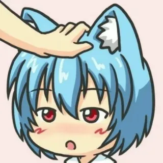 🤚 Rei Ayanami Neon Genesis Evangelion rei, ayanami, neko, evangelion, anime, gadis kucing, mengelus telegram sticker