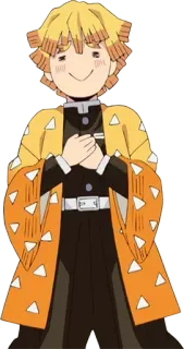 🤗 Zenitsu Agatsuma Demon Slayer Anime, Demon Slayer, Zenitsu, Personagem, Amarelo, Kawaii, Fofo, Engraçado telegram sticker