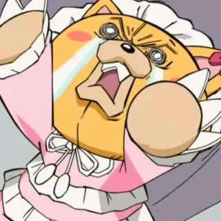 🍁 Anime, Cartoni animati, Emotivo, Piangente, Cameriera, Arrabbiato telegram sticker