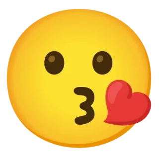 😘 อิโมจิ, จูบ, ความรัก, หัวใจ whatsapp sticker