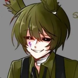 🌟 Springtrap Five Nights at Freddy's animatronic, horror, videogame, fanart, evil telegram sticker