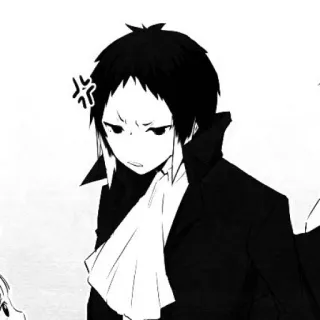 🐈‍⬛️ Ryuunosuke Akutagawa Bungo Stray Dogs Anime, Manga, Ryūnosuke Akutagawa, Bungo Stray Dogs, Enojado, Molesto telegram sticker