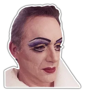 💅 uomo, trucco, ritratto, viso, testa, adesivo telegram sticker
