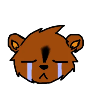😭 pleurer, triste, ours, dessin animé, émotion, larmes whatsapp sticker