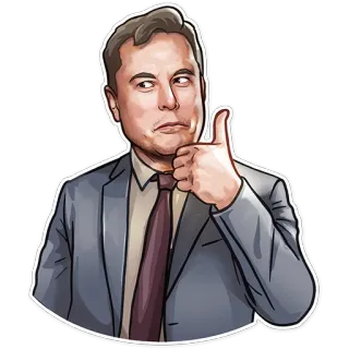 👍 Elon Musk elon musk, zakenman, ondernemer, tech, duim omhoog telegram sticker