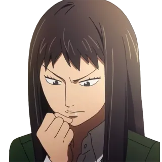 😒 อนิเมะ, ผู้หญิง, เคร่งขรึม, ตัวละคร telegram sticker