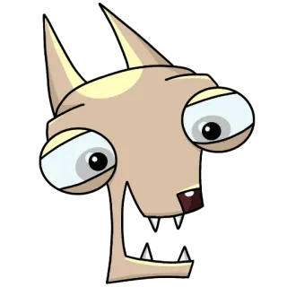 😅 dibujos animados, animal, perro, gracioso, tonto, ilustración telegram sticker