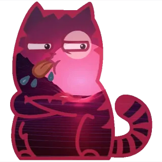 😜 gatto, cartone animato, divertente, adesivo telegram sticker
