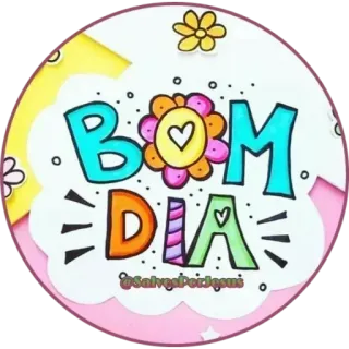🙏 BOM DIA
@salvosporjesus guten Morgen, Blume, Gruß, positiv, farbenfroh, Cartoon whatsapp sticker